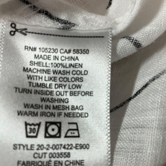 EQUIPMENT FEMME 100% Linen Essential Shirt Long Sleeve Button Front US Sz L - Picture 8 of 11